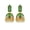Green, variant on Bollywood Jewellery Traditional Ethnic Bridal Bride Wedding Bridesmaid Gold-Plated Leaf Meenakari Jhumka Black Stone Earrings