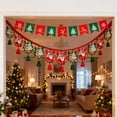thumbnail image 6 of Christmas Garland for Tree 9.84FT Christmas Scene Layout Decoration Banners Holiday Themed Living Room Window Display Bunting 10ft Christmas Garland Scene Layout with Hooks, 6 of 7
