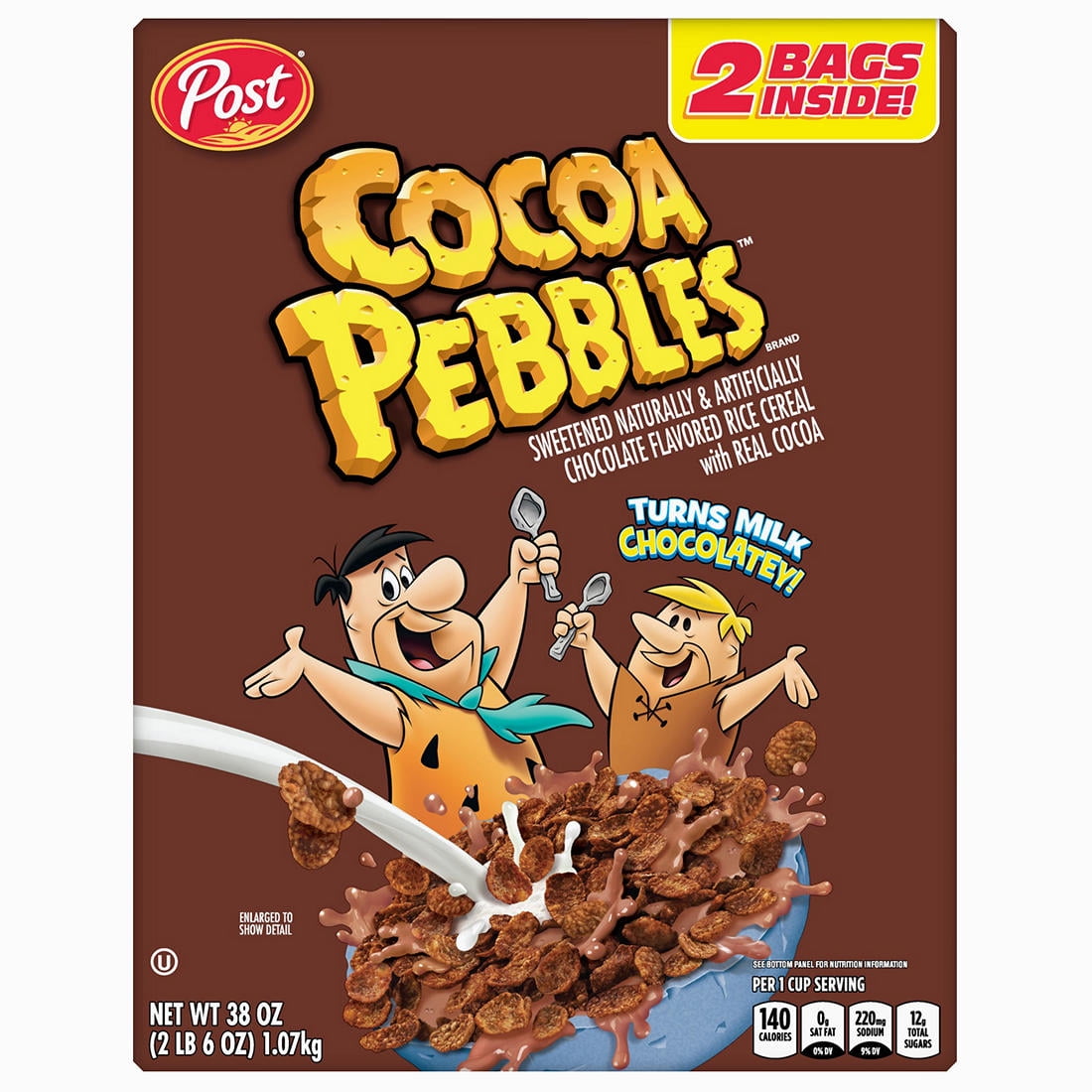 Post Cocoa Pebbles Cereal with Gluten Free and Cocoa Flavored Crispy ...