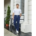 thumbnail image 5 of COOFANDY Mens Lightweight Knit Sweatpants Loose Fit Open Bottom Trousers Yoga Pants with Pockets, 5 of 6