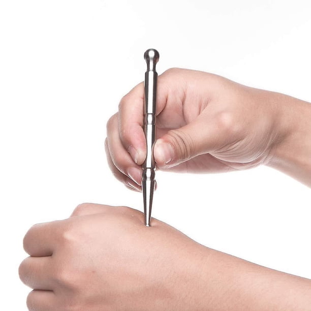 Pluma de acupuntura manual de acero inoxidable, herramienta de masaje de tejido profundo, punto de disparo, masaje para aliviar el dolor, herramientas de terapia, disparador relajante de cuerpo c