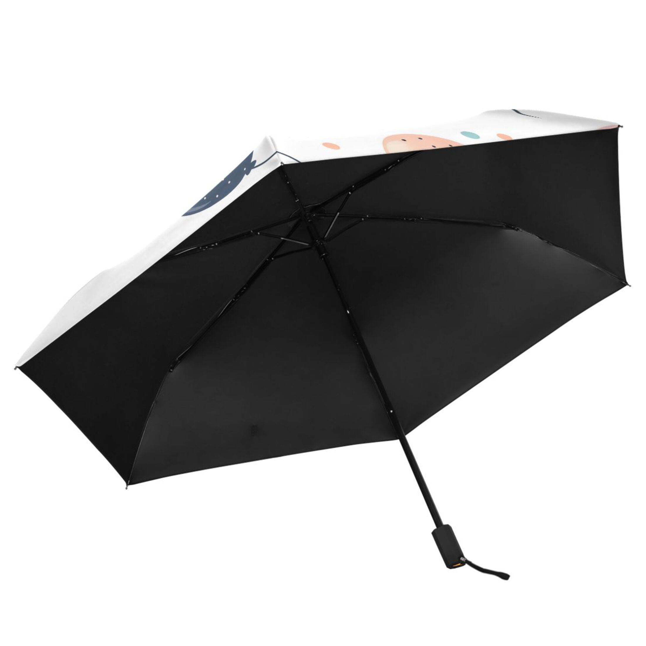 ALAZA Balloons Polka Dot UPF 50+ Compact Folding Umbrella for Rain Travel Umbrella Packable