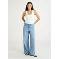 thumbnail image 2 of Scoop Women’s and Women's Plus Relaxed Low Slung Jeans, Sizes 0-28 Plus, 2 of 10