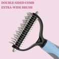 thumbnail image 4 of Unique Bargains Pets Grooming Supplies Professional Undercoat Rake Shedding Control for Dogs and Cats 6.69"x3.54" Blue, 4 of 6