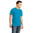 thumbnail image 4 of District Young Mens Very Important Tee V Neck-M (Light Turquoise), 4 of 6