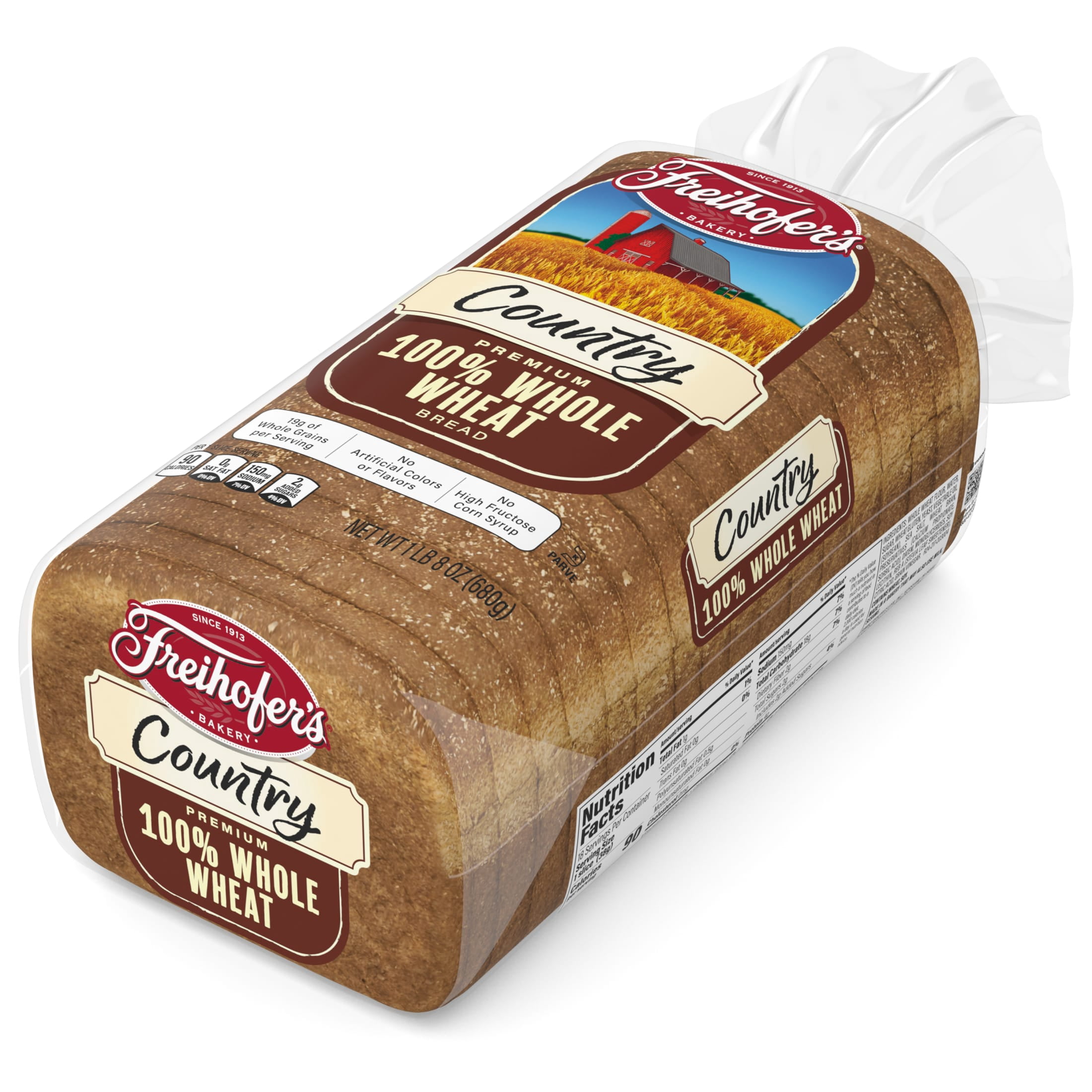 Freihofer's Country Whole Wheat Bread, 24 oz