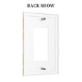 thumbnail image 2 of Disketp White Marble Pattern Sunflower Decorative Light Switch or Outlet Wall Plate with Safety Cover-Style U, 2 of 6