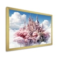 thumbnail image 2 of Designart "Floating Islands of Fantasy Castle" Fashion Framed Wall Art Decor - Glam Pink Fantasy Bedroom Framed Canvas Wall Art, 2 of 6