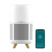 Homedics Smart Air Purifier T2503: Advanced 4-In-1 Console with True HEPA Filtration and UV-C Technology