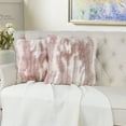 thumbnail image 4 of Home Soft Things Jacquard Faux Fur 2 Piece Throw Pillow Cover Set - Pink - 20" x 20", 4 of 7