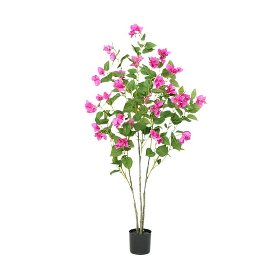 Yesafahsion 4FT Artificial Tree with Real Touch Leaves,Green Plant Bougainvillea Tree for Photography Studio Atmosphere Decoration Artificial Landscape
