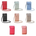 thumbnail image 3 of Jumpingount Cartera de cuero PU para mujer, cremallera de Color sólido, tarjetero de estilo Simple, bolsillo para monedas, compartimento para Bolsas de mensajero y de hombro Rosa roja, 3 of 6