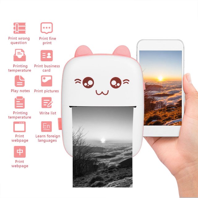 Mini impresora fotográfica para inalámbrico de alta resolución peripage bolsillo teléfono móvil mini intresora térmica portátil Photo Prin Multifunción Conta
