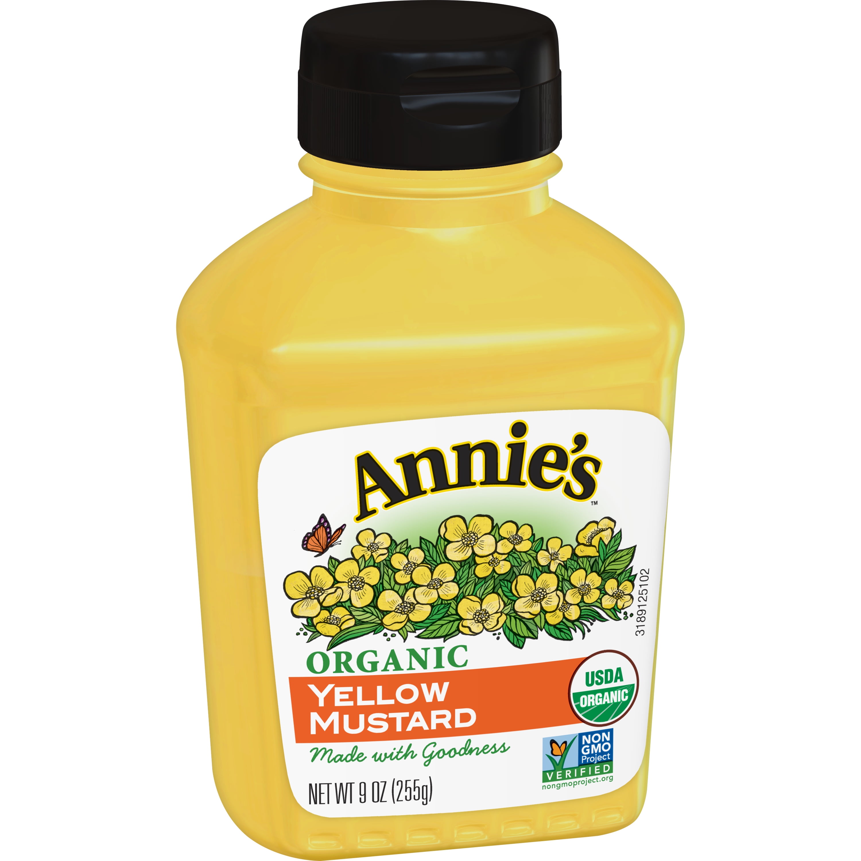 Annie's Organic Yellow Mustard, Gluten Free, 9 oz.