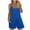 Dark Blue, variant on JIUKE Rompers for Women Spaghetti Strap Sleeveless Jumpsuits Summer Scoop Neck Wide Leg Short Overalls L