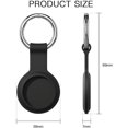 thumbnail image 2 of ACE Silicone Case Compatible for AirTag (2021) 2 Pack, Flexible Soft Anti-Scratch Shockproof Protective Full Body Air Tag Skin Cover with Keychain Carabiner for AirTag Finder, Black, 2 of 3