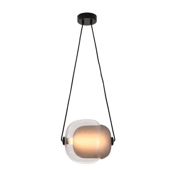 Design Living LED Pendant, Smoke & Clear & Black