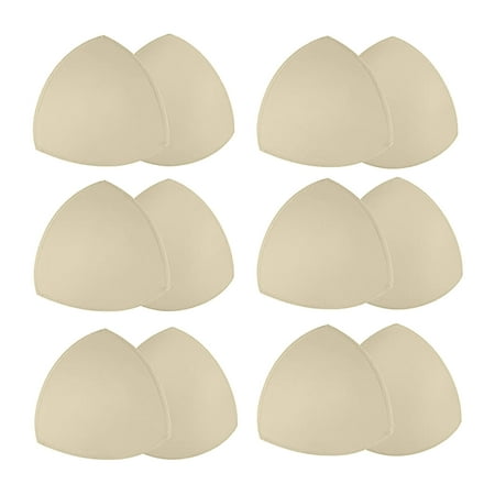 

KDDYLITQ Women s Removable Bra Pad Sponge for Bikini Top Swimsuit Insert Push Up 3/6pc Pasties Beige One Size