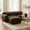 Chocolate, variant on FurnitureR Modular Sectional Sofa with Ottoman, Ultra-Soft Plush Fabric Cloud Couch, 2-Seater Modern Comfy Sofa with Non-Slip Base, No Assembly Required, Chocolate