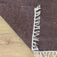 thumbnail image 4 of Rugsotic Carpets Hand Woven Flat Weave Kilim Cotton & Polyester Eco-Friendly Area Rugs - 4'X6', Rectangle, Brown, Plain Solid Design, Low Pile Handmade Area Rugs For Living Room, Bed Room (Dcp111), 4 of 9