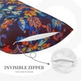 thumbnail image 5 of Balery Colorful Fall Leaves Pillow Covers,Bed Pilowcases,Reversible Plush Throw Pillow Covers End Pillow Encasement,Pillow Case - 14"X20", 5 of 9