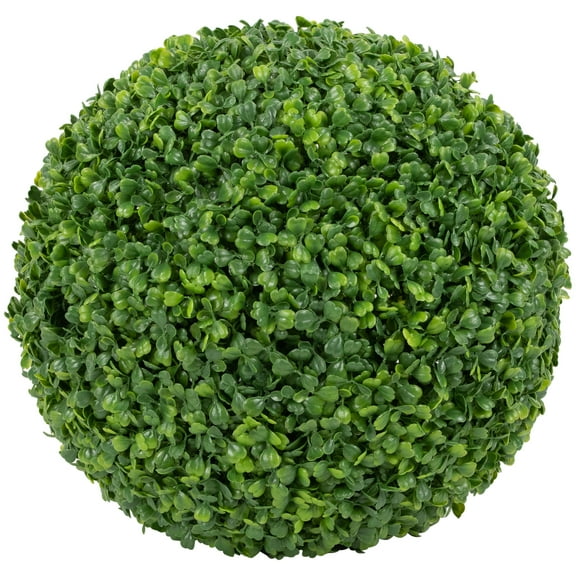 15" Two Tone Green Boxwood Artificial Topiary Garden Ball