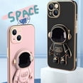 thumbnail image 2 of Carcasa De Astronauta De Lujo Para iPhone 11 12 13 Pro MAX 7 8 Plus X XS XR 13 ProMax 7 + 8 + 7Plus 8Plus Caso 3D Espacio De Moda Chapado En La Lente De La Cámara Cubierta Protectora, 2 of 4