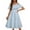 Light Blue, variant on Arshiner Girls Summer Floral Ruffle Sundress Cold Shoulder Casual Holiday Dresses