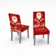 thumbnail image 3 of Funda navideña para silla de comedor, funda protectora para asiento de silla lavable y extraíble de alta elasticidad, 2 uds., 3 of 3