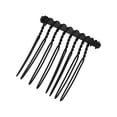 thumbnail image 4 of 12 Pcs No Slip Hair Side Combs Accessories, Metal, Black, 1.3", 4 of 5