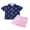 Flamingo Blue, variant on Toddler Baby Boy Short Sleeve Button Down Hawaiian Shirt Shorts Set 2T 3T 4T 5T 6T Outfits Summer Clothes