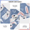 thumbnail image 4 of White Rabbit Lleaves Pattern Pajama Pants Soft Lightweight Lounge Pants Bottoms Sleep Pants Warm Comfy, 4 of 9
