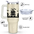 thumbnail image 3 of Happy Halloween Mug with Handle and Straws 40 OZ Vacuum Insulated Travel Coffee Mug Birthday Present for Men Dad Son Husband Gifts for Him/Her Water Bottle, 3 of 7