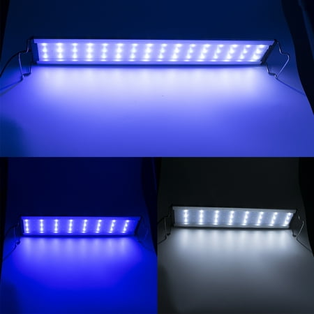 Reactionnx LED Aquarium Light, Fish Tank Light Aquarium Light Fixture with Extendable Brackets For Fresh and Salt