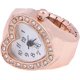 thumbnail image 1 of UBIUO Copper Tone Heart Shape Housing Elastic Band Finger Ring Watch for Women, 1 of 4