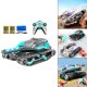 thumbnail image 5 of Coche cisterna de plástico RC, juguetes de bomba de agua de lanzamiento con luces, coche todoterreno, de giratorio de 360  degree para , 1 Mando Azul Negro CUTICAT  Coche tanque RC, 5 of 8