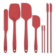 thumbnail image 1 of El juego de 8 espátulas de silicona Forc incluye 4 mini espátulas, utensilios de cocina de espátula de goma resistentes al calor - Rojo, 1 of 5