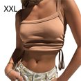 thumbnail image 3 of Minnieouse Tops cortos sexis para mujer, ropa de vendaje de cuello cuadrado sin mangas para senderismo y viaje, ropa deportiva de estilo informal, ropa para Prendas para la parte del cuerpo Caqui XXL Minnieouse AP011581-15, 3 of 6