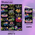 thumbnail image 2 of 120 piezas de envoltorios de barra de caramelo, etiquetas de chocolate de Mardi Gras, pegatinas de barra con tema de bienvenida, envoltorios personalizados en miniatura, recuerdo de caramelo de, 2 of 6