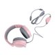 thumbnail image 4 of Auriculares para juegos con sonido 7.1, luz RGB, 50 mm, USB, graves potentes, auriculares con cable para ordenador en casa, color rosa, 4 of 15