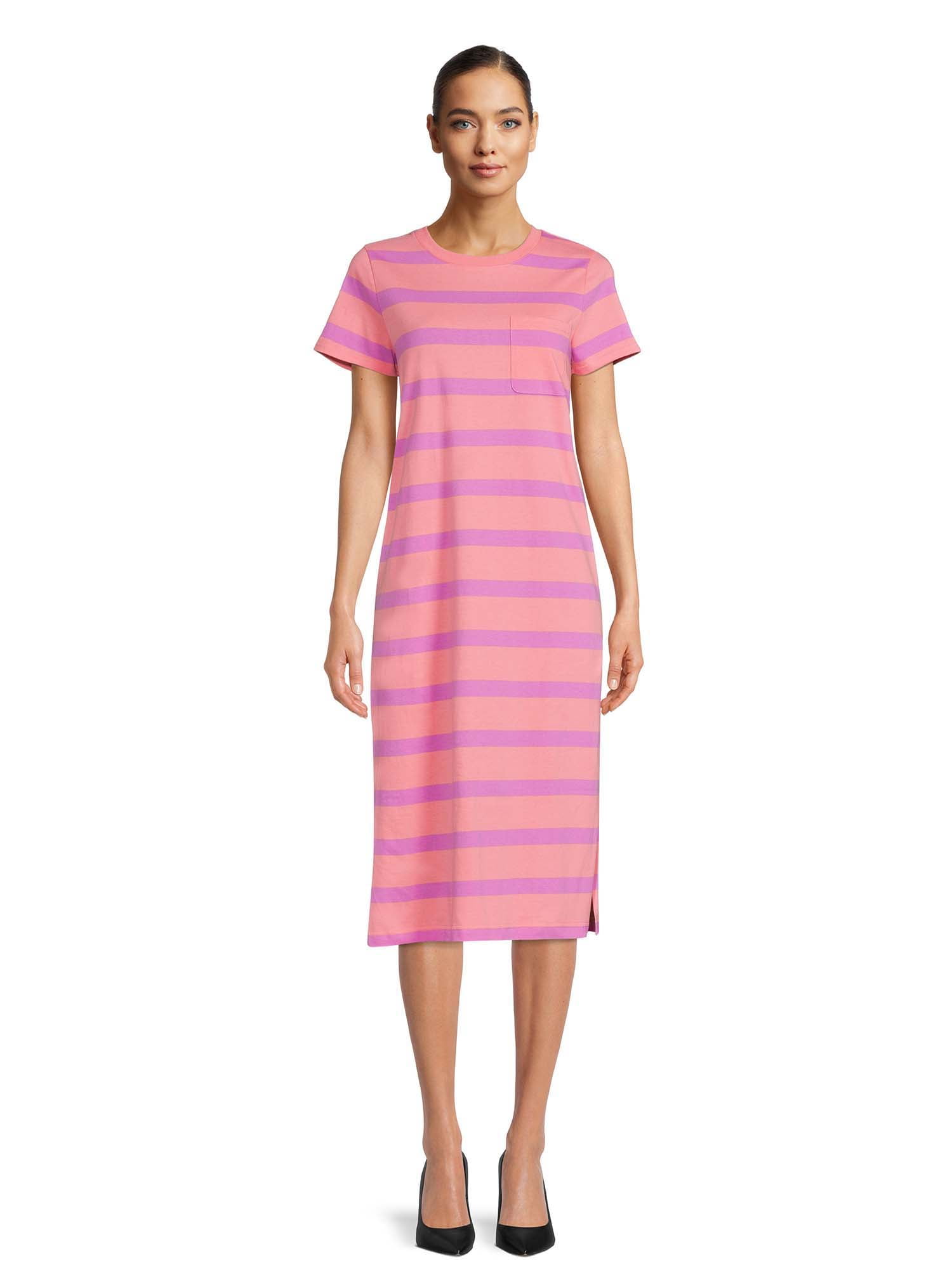 Time and Tru Women's T-Shirt Midi Dress