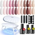 thumbnail image 1 of Kit de esmaltes de uñas en gel MEFA, 19 unidades con luz UV, 12 colores, 6 W, 1 of 9