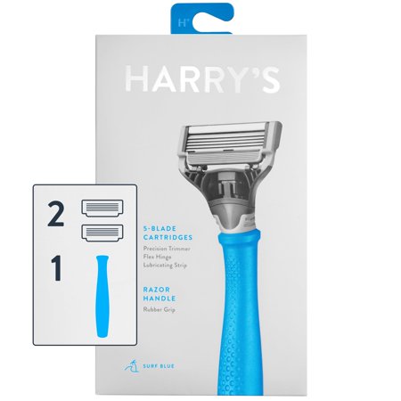 Harry's Men's Razor: Surf Blue (Exclusive) Handle and 2 Razor Blade Refills