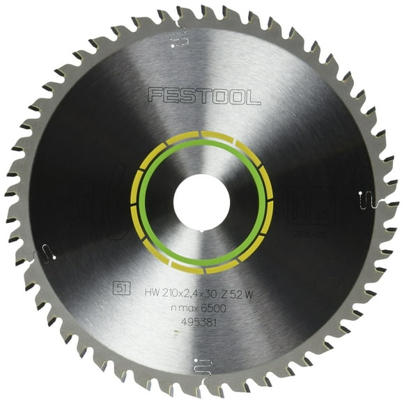 Hoja de sierra Festool TS 75 EQ Fine Tooth 52 dientes ATB
