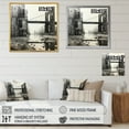 thumbnail image 4 of Designart "Grey Bridge Crossing Graphite II" Architecture Floater Framed Wall Decor, 4 of 7