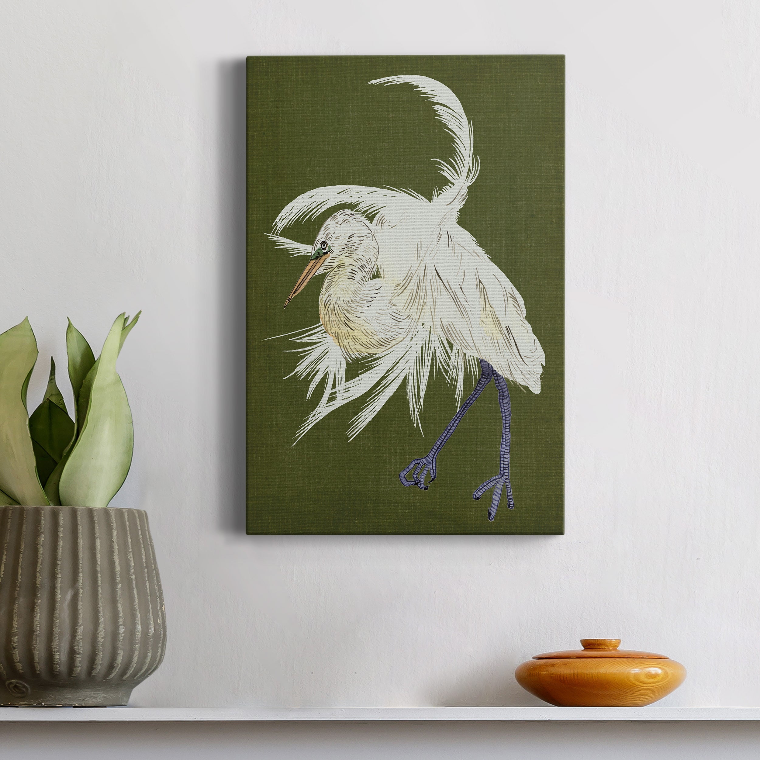 Heron Plumage II Premium Gallery Wrapped Canvas - Ready to Hang