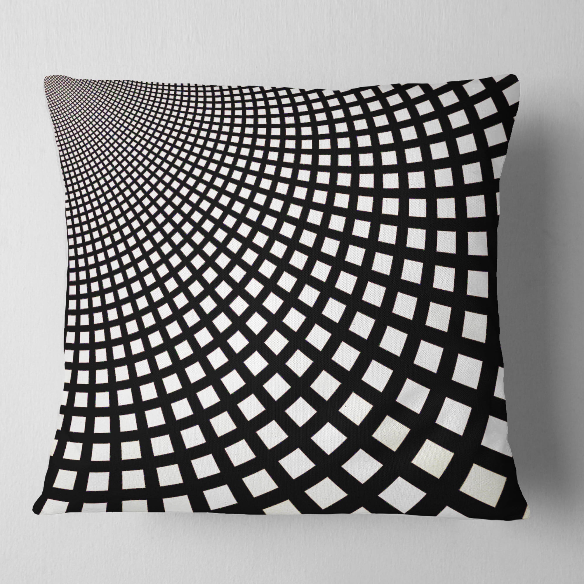Designart Fractal Square Pixel Mosaic Illustration - Abstract Throw Pillow - 16x16