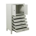 thumbnail image 3 of Home Fare Modern Five Drawer Jewelry Armoire in Soft Grey, 3 of 7