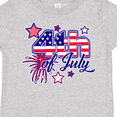 thumbnail image 4 of Inktastic 4th of July Fireworks Stars and American Flag Boys or Girls Toddler T-Shirt, 4 of 5