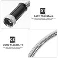 thumbnail image 4 of SNNROOWater Rallonge de Tuyau Rallonge de Boyau Flexible en Acier Inoxydable Jardin Extérieur Boyaux Courts, 4 of 6